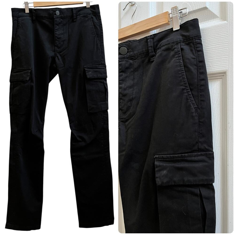 J Brand Men’s Black Articulated Knees Cargo Twill Slim Pant Size 31 Streetwear